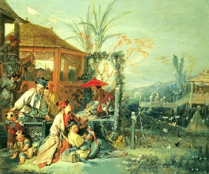 弗朗索瓦·布歇《有中国人物的风景》
