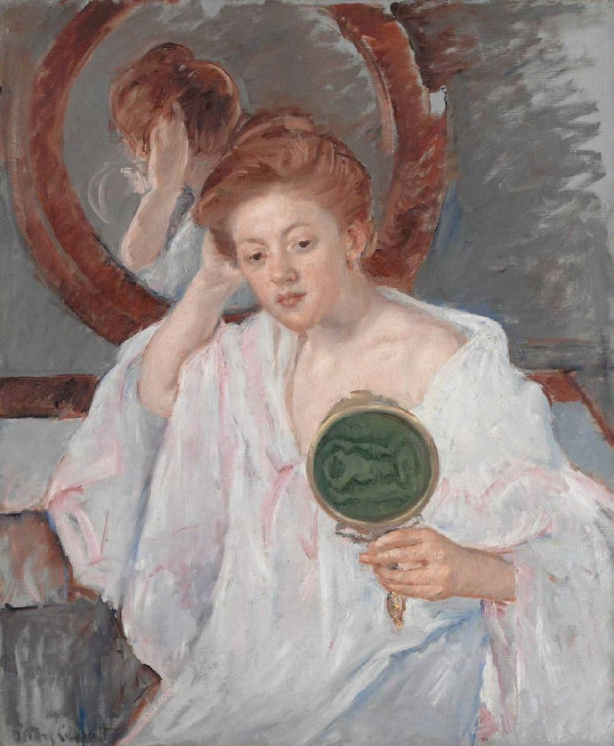 Mary Cassatt《Denise At Her Dressing Tabl