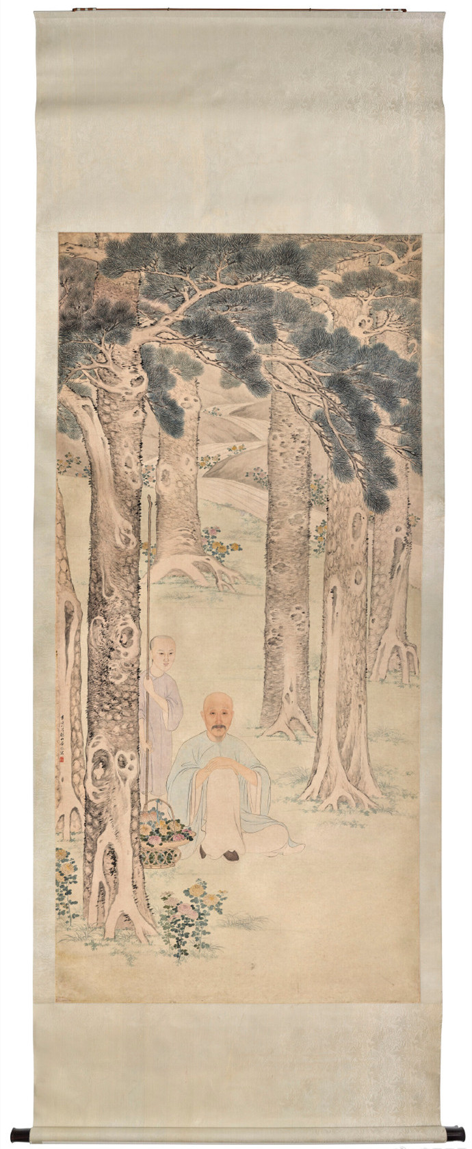 华冠《松荫闲坐》