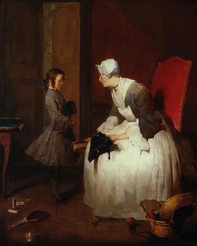 夏尔丹《The Young Governess》（家庭女教师）