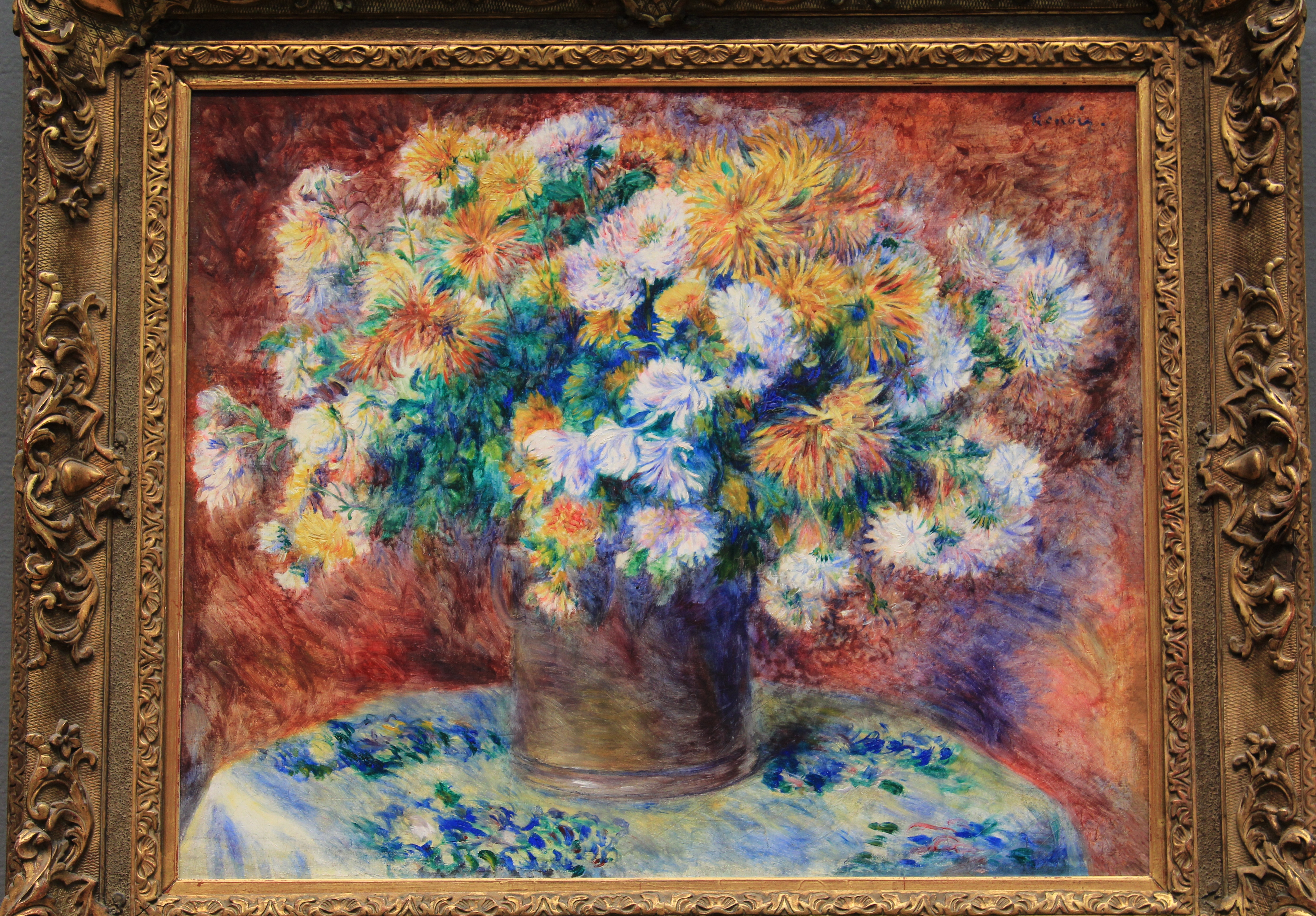 雷诺阿《Chrysanthemums》（菊花）