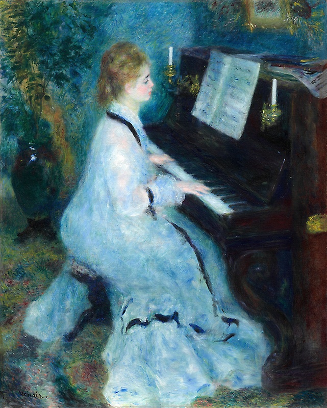 雷诺阿《弹钢琴的妇人》（Woman at the Piano）