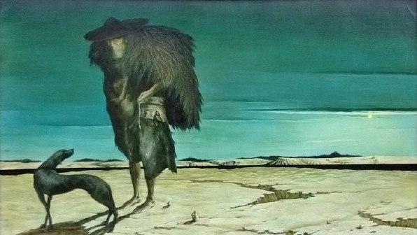观复博物馆油画《孤独》作者：叶南