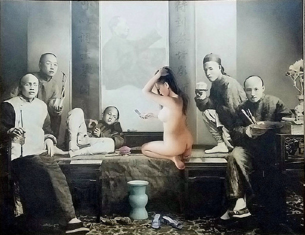 观复博物馆油画《中国百年》作者：韦蓉