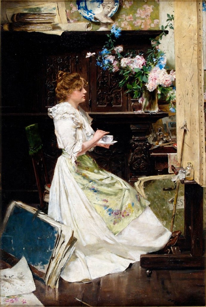 瑞士画家爱德华·约翰·曼塔（Edouard John Mentha）