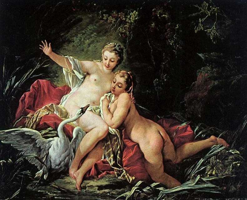 布歇《Leda And The Swan》（丽达与天鹅）