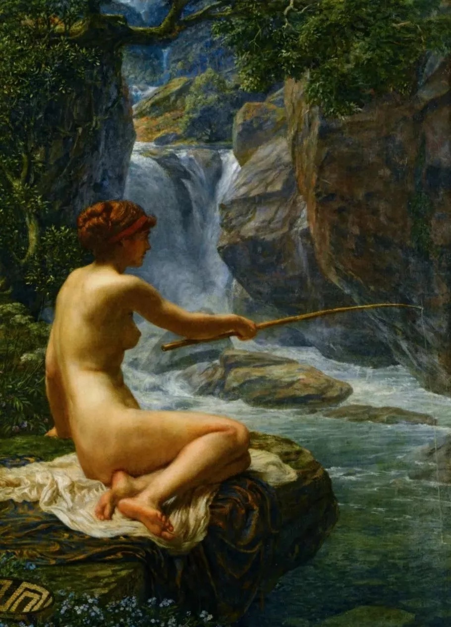 爱德华·约翰·波因特《Une Nymphe Du Ruisseau》（美丽的小溪