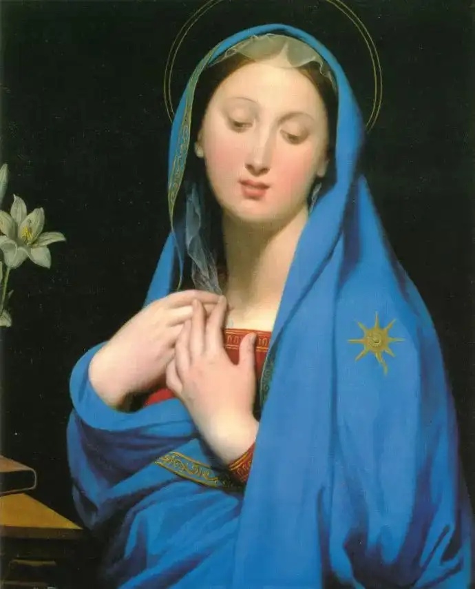 安格尔《Virgin of the Adoption》（百合花圣母）