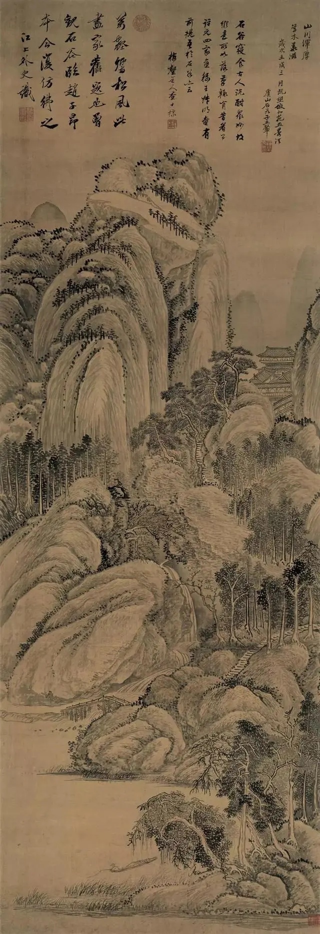  清 王翚/ 山川浑厚图轴