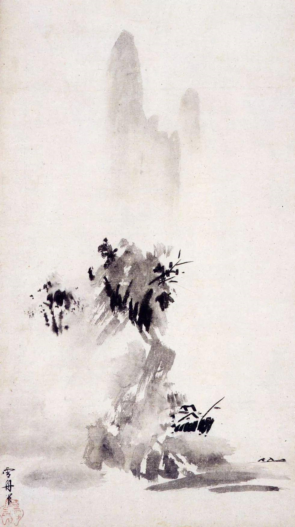 雪舟等杨《山水》