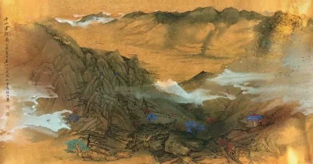 宋文治的泼彩山水画