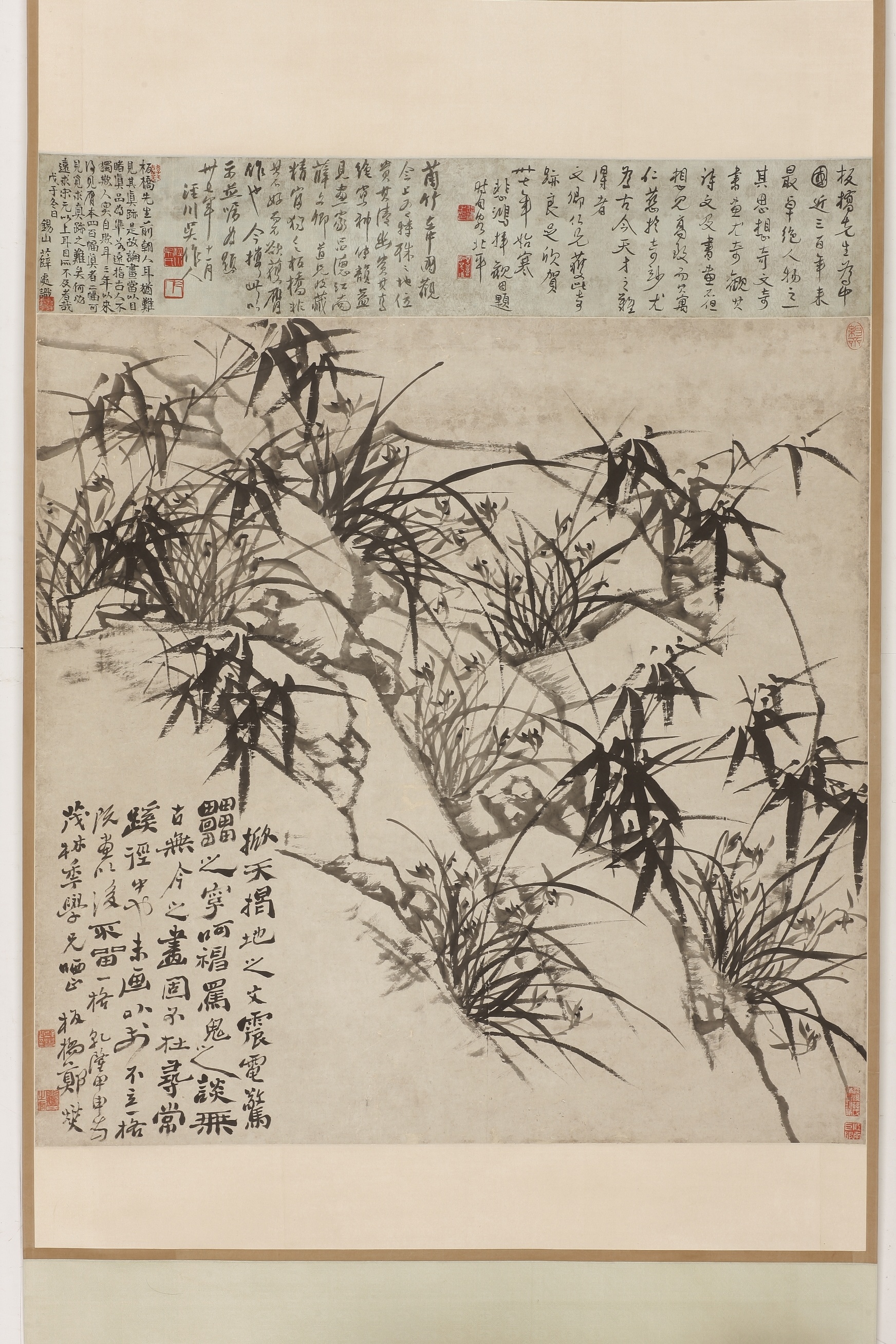 清 郑燮《兰竹图轴》