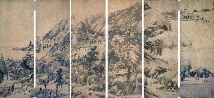 朱耷《山水通景图》