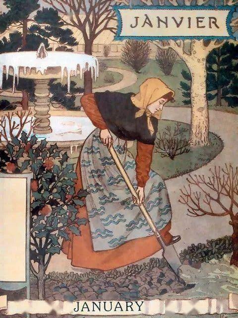 尤金·格拉谢特《La Belle Jardiniere – January》（一