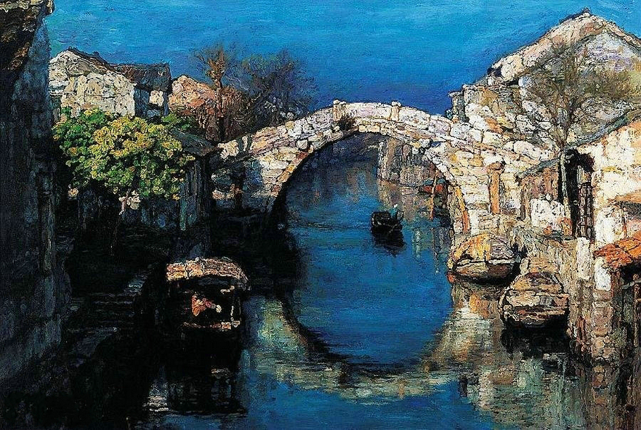 陈逸飞风景油画作品精选