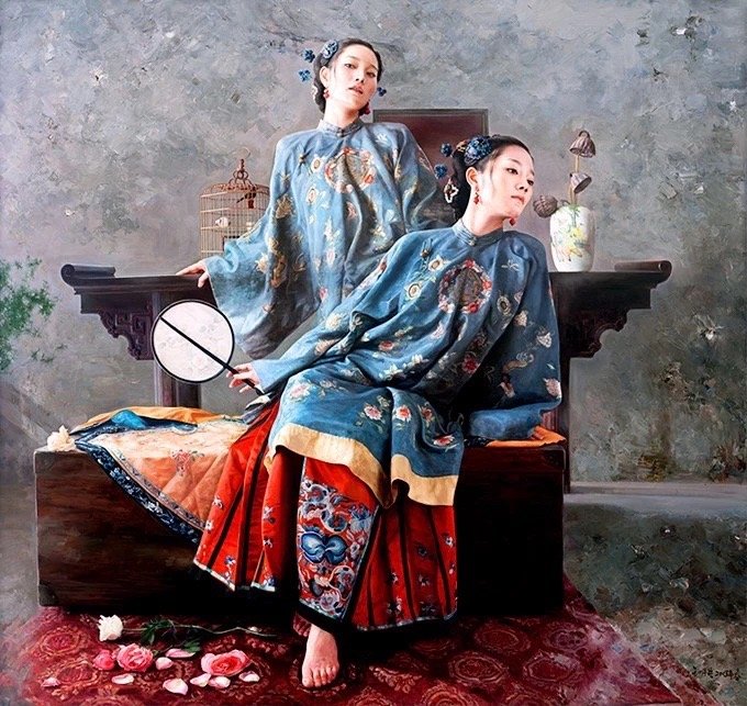 艺术家王明月的油画作品
