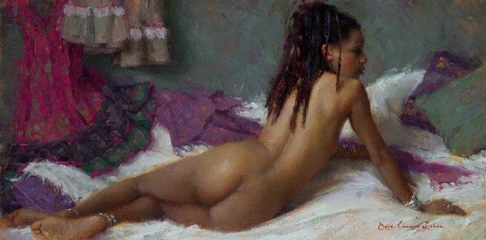 艺术家Bryce Cameron Liston的一组人体油画作品