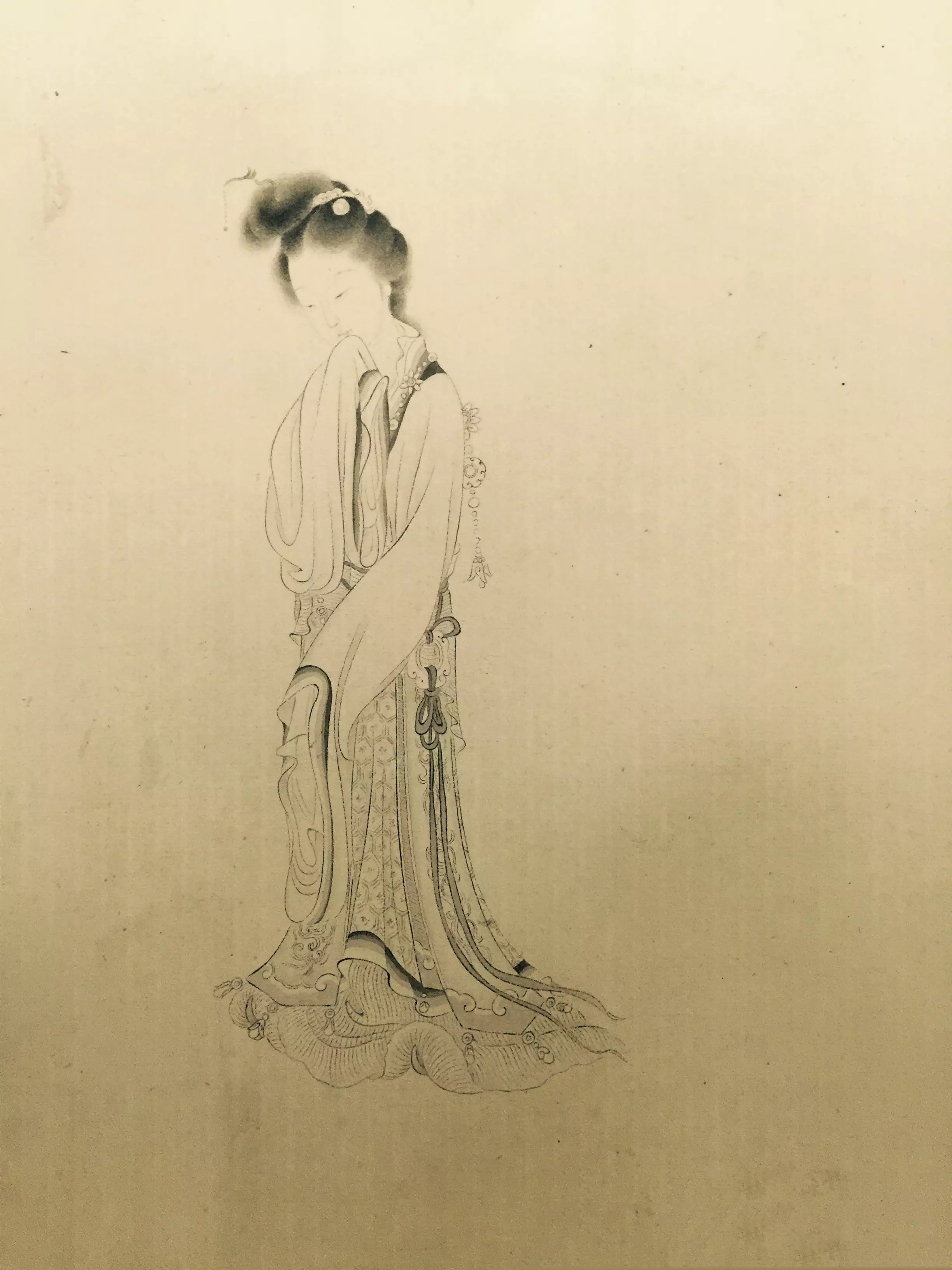 胡锡珪的四幅白描仕女图