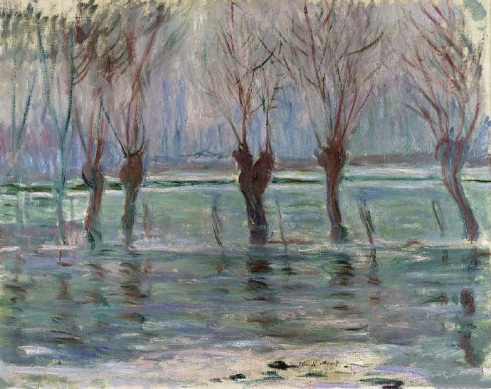 莫奈《洪水》 Flood Waters at Giverny