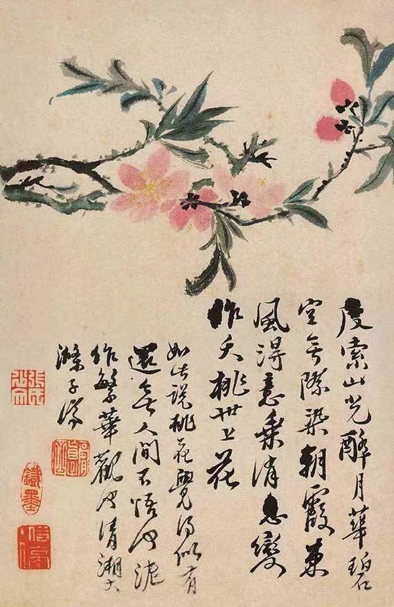 石涛《桃花图》