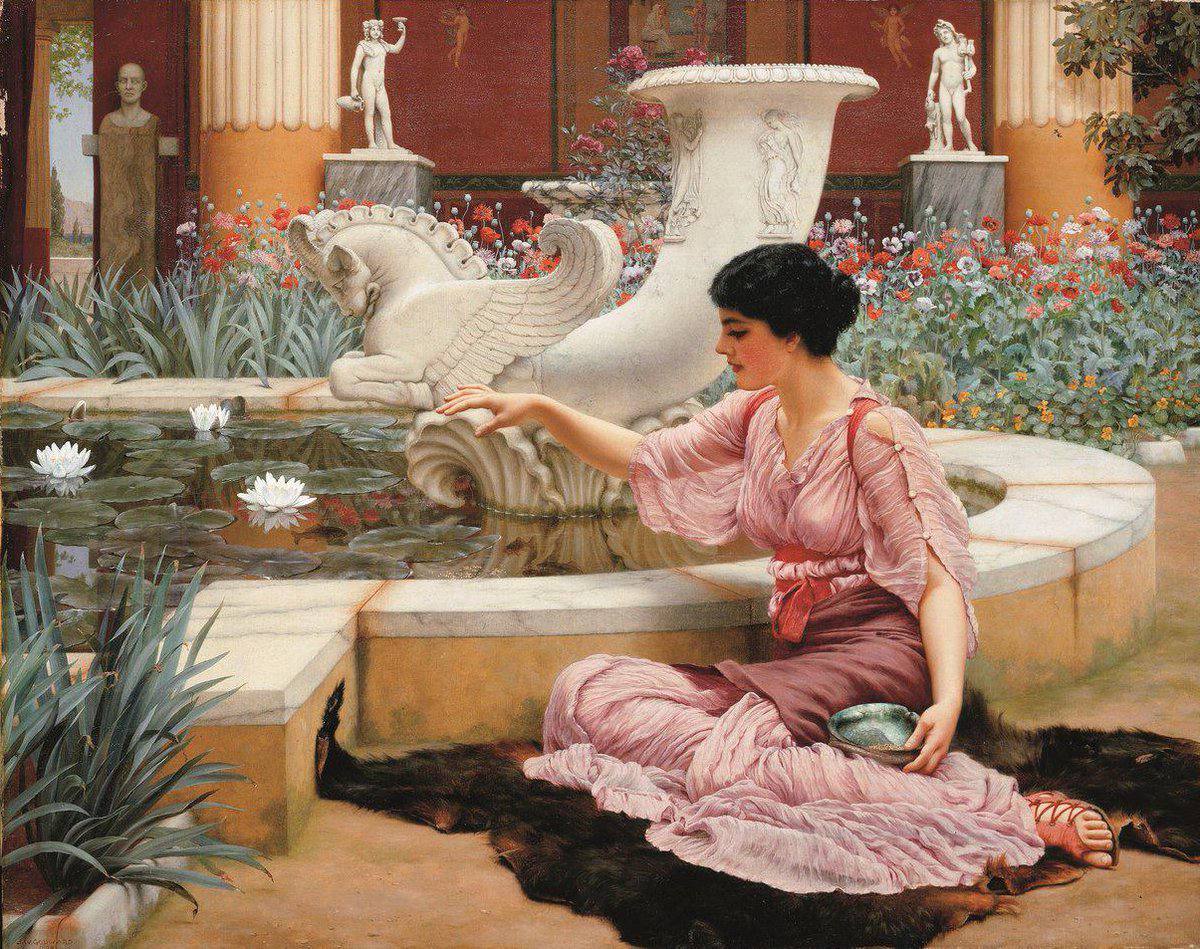 约翰·威廉·高德华德《庞贝花园》（A Pompeian Garden）