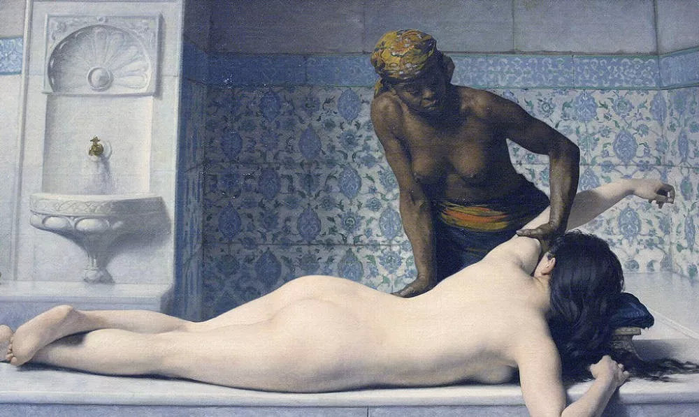 爱德华·德巴 蓬桑《Massage Au Hamam》（按摩）