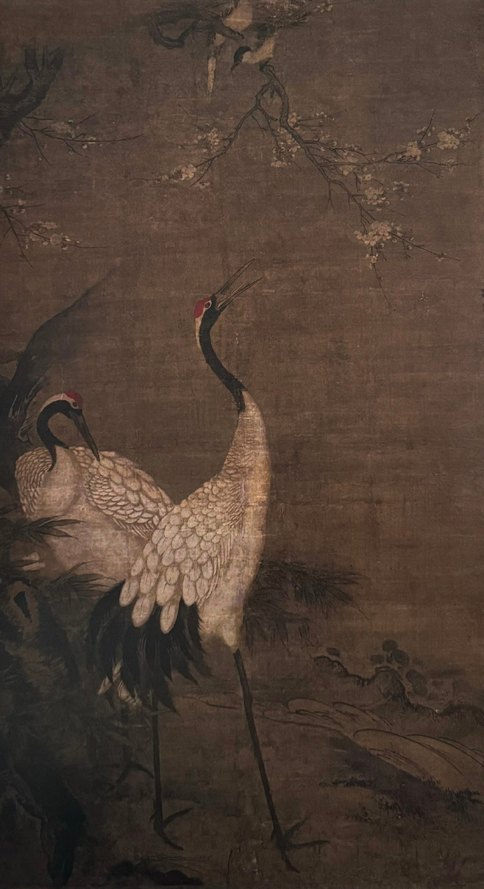 吕纪《双鹤图》