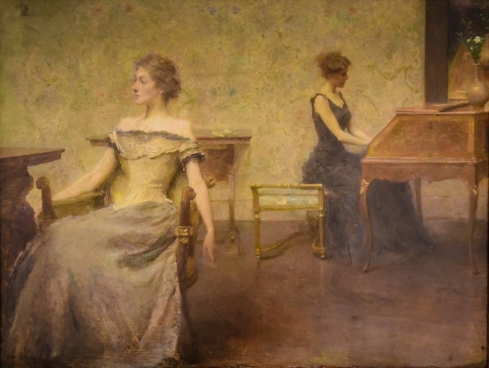 Thomas Wilmer Dewing《布罗卡特·德·威尼斯》