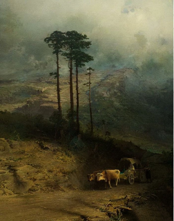瓦西里耶夫风景油画