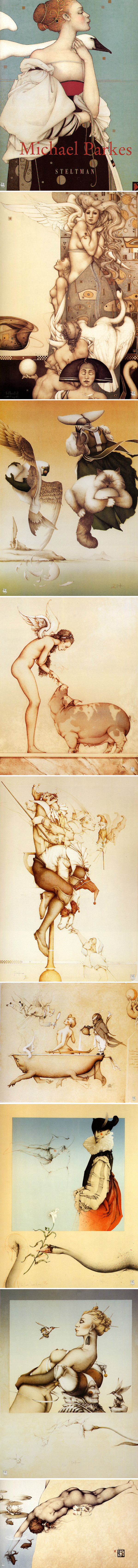 美国艺术家Michael Parkes 的原石版画作品（一）