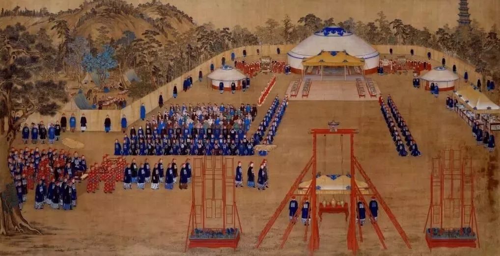 清 郎世宁、王致诚、艾启蒙《万树园赐宴图》