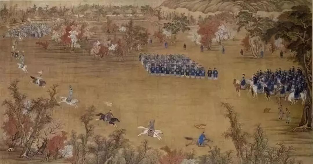 清乾隆 郎世宁等《郎世宁等马术图轴》