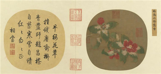 南宋 林椿 山茶霁雪