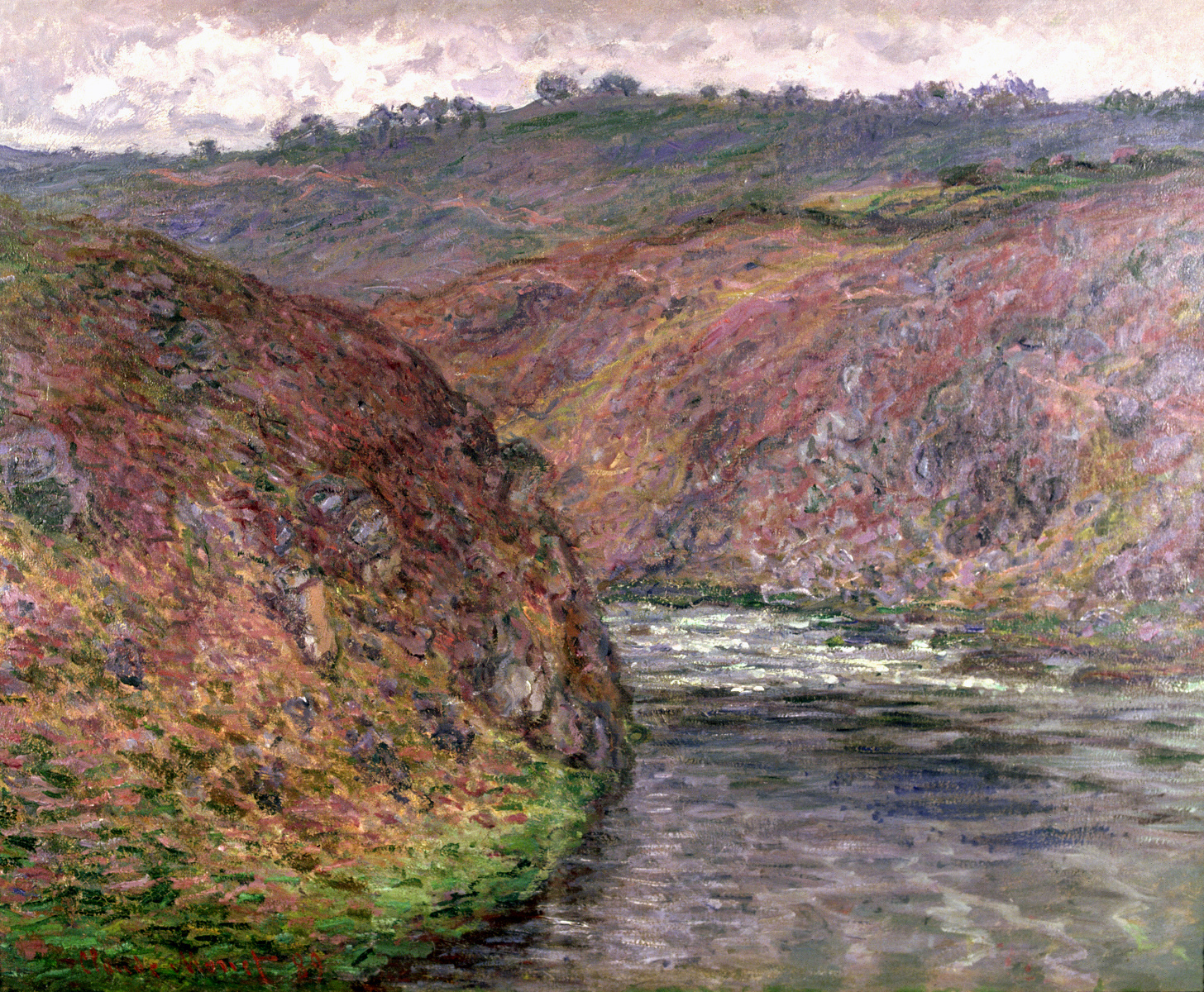 莫奈《Valley Of The Creuse (Gray Day》（克勒兹峡谷