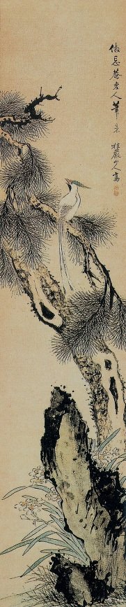清 张宁《仿王武老松小鹰图》