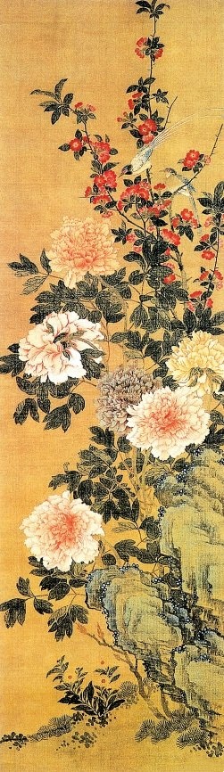 清 张杰《花鸟图》