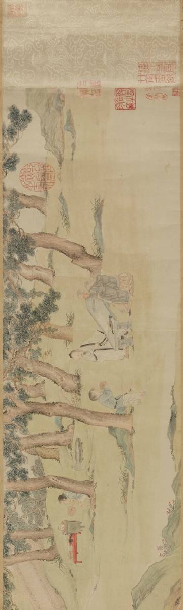 书画合璧《赵孟頫写经换茶图卷》