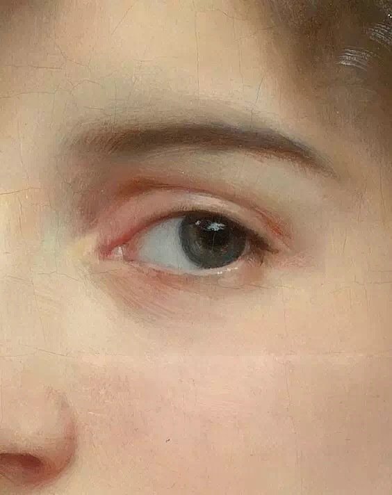 油画中的眉眼
