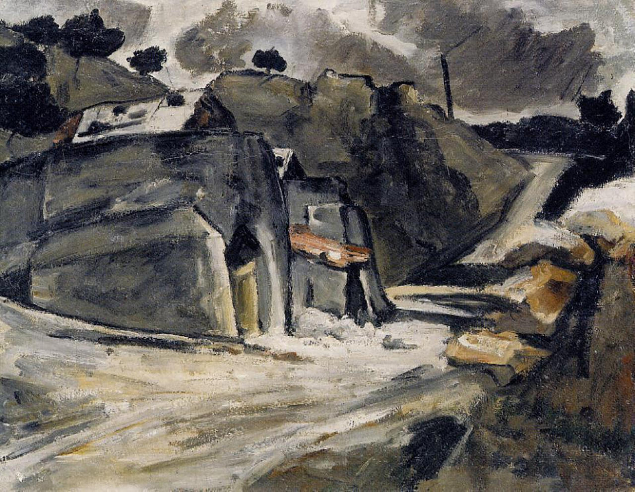 塞尚作品《Landscape of Provence》（普罗旺斯风光）