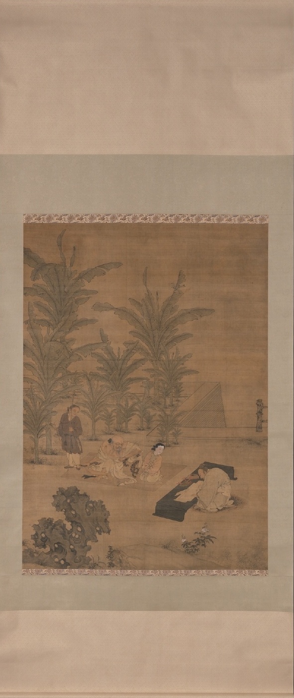 杜堇  伏生授经图轴