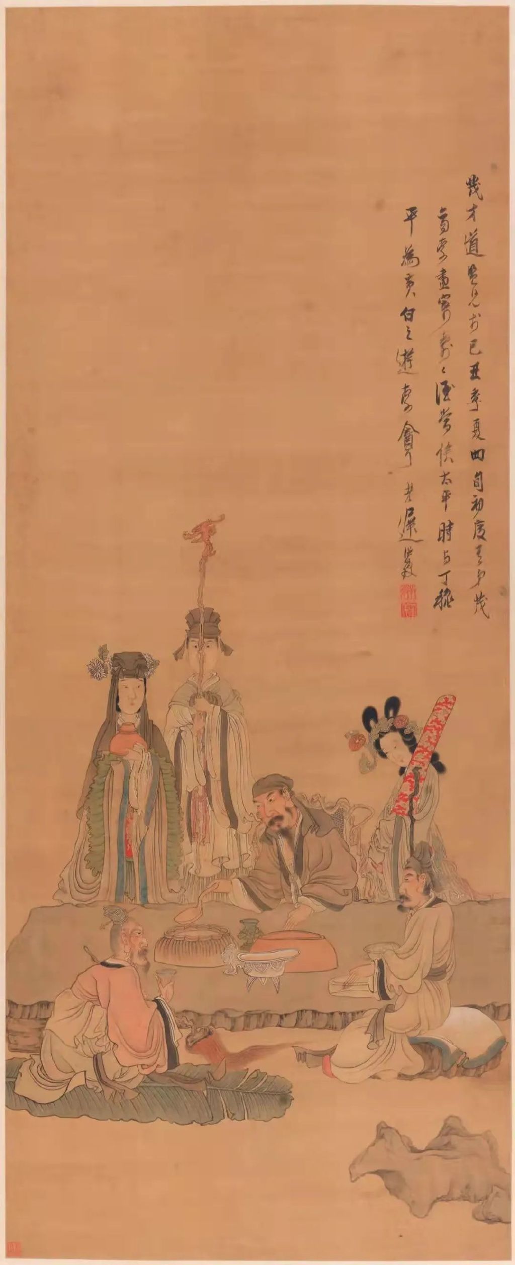 明 陈洪绶 仙人祝寿图