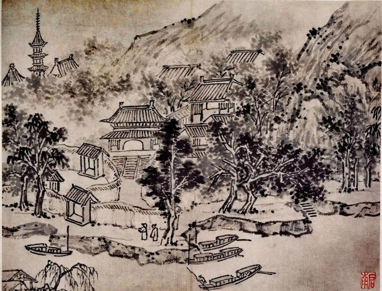 明代 沈周 《虎丘十二景图册》欣赏