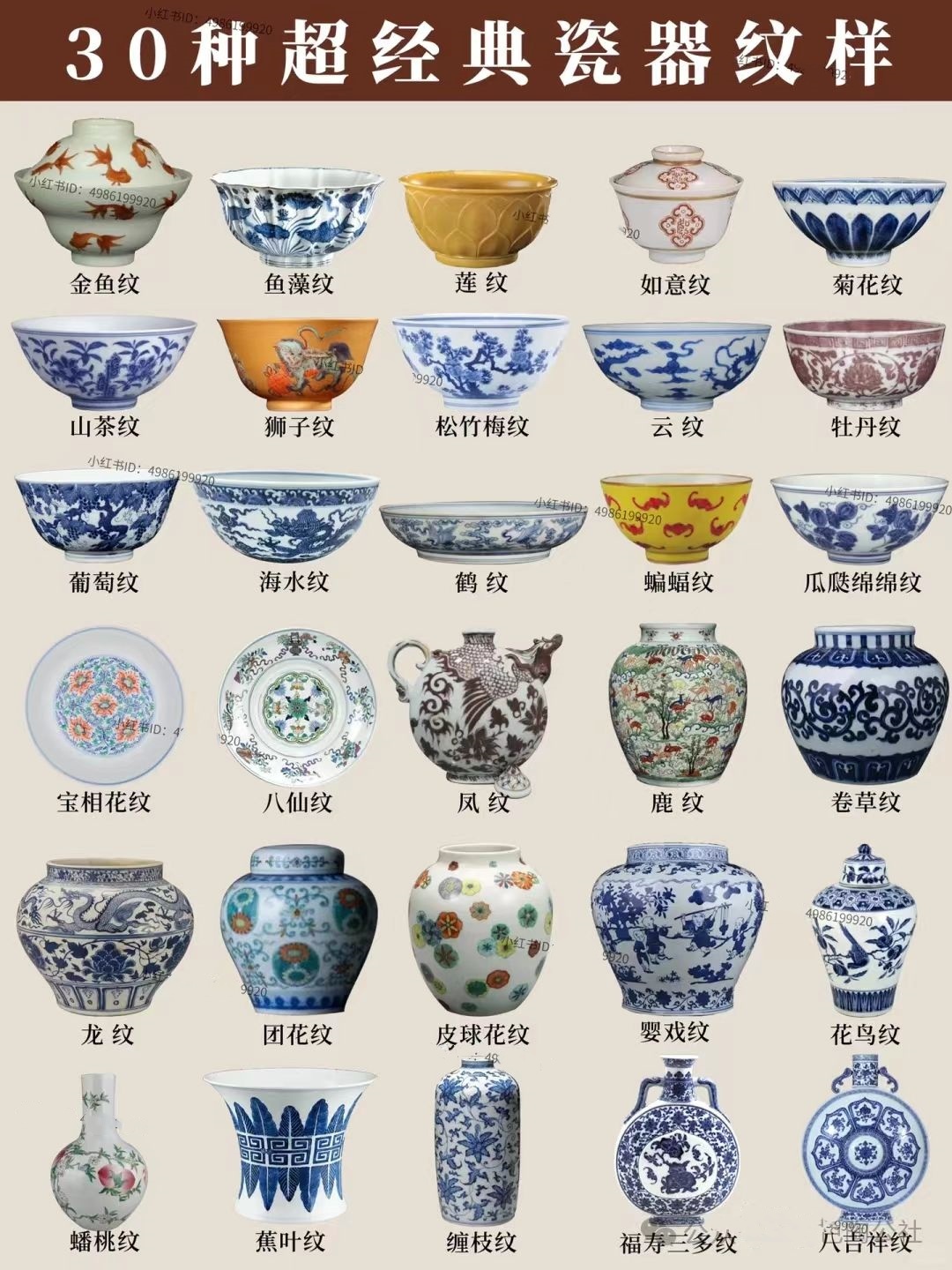 30种经典瓷器纹饰寓意