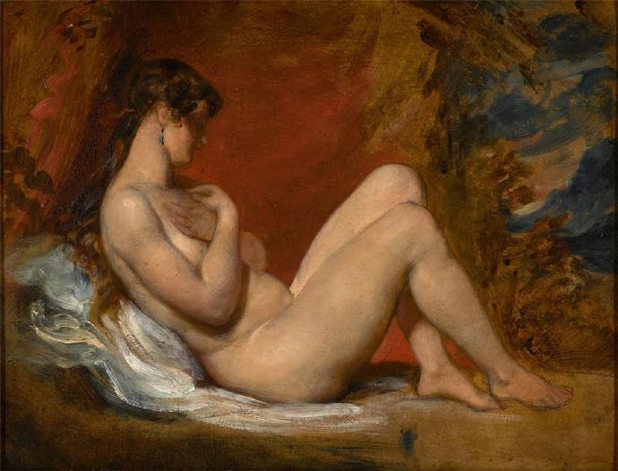 威廉·埃蒂（William Etty, R.A.）的《斜躺的女性裸体》