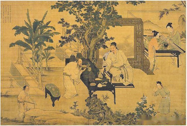 明代杜堇工笔画《玩古图》