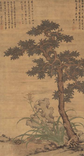  明 沈周 椿萱图