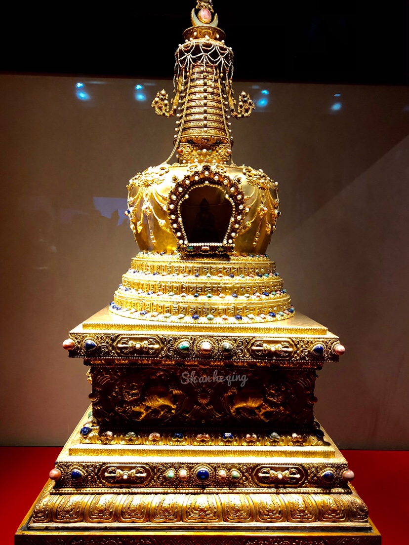 *珍宝馆*清宫旧藏*金嵌珍珠宝石塔