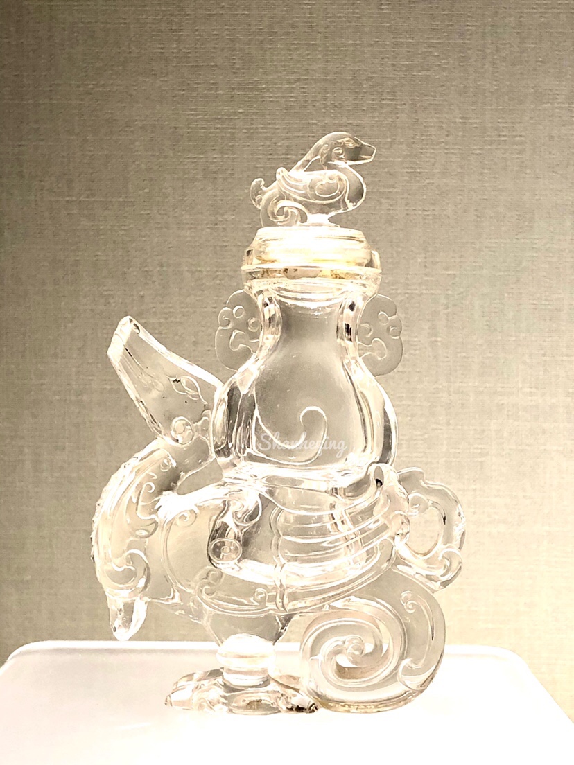 珍宝馆*清宫旧藏*水晶天鸡尊