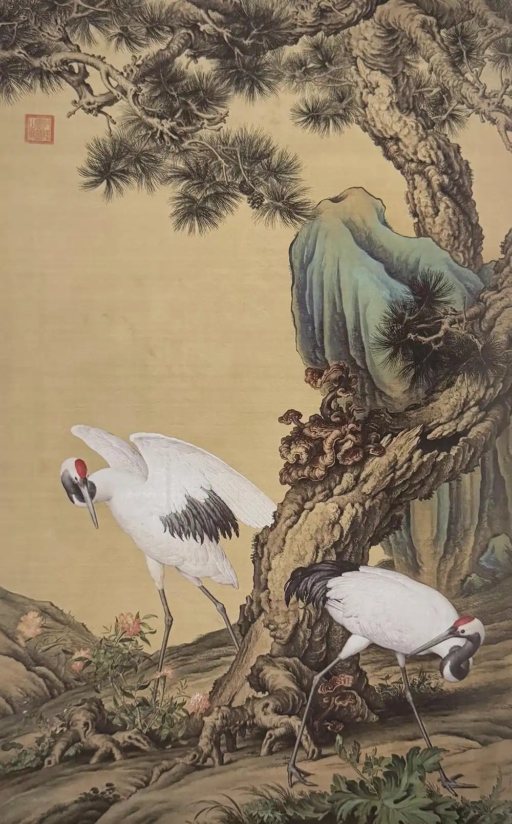 郎世宁 唐岱《松鹤图》