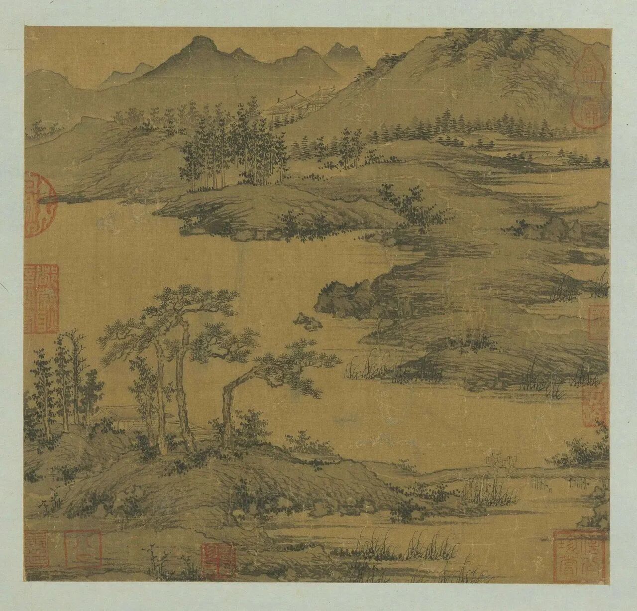 宋 李迪《溪山平远图》